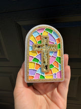 GLASS STAINED CROSS