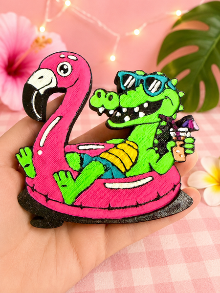 Gator on a float